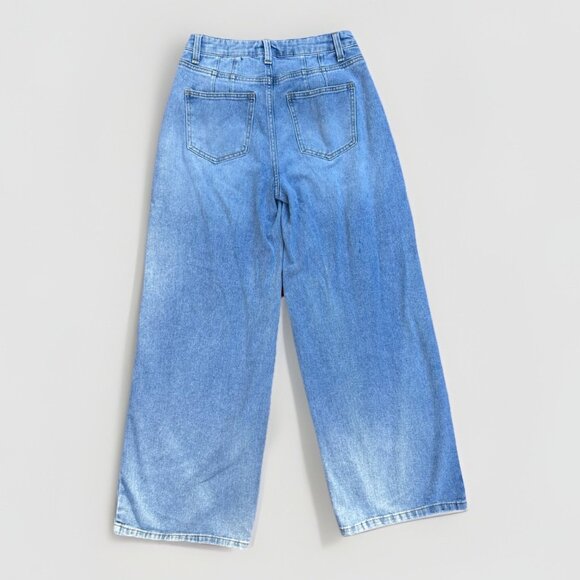 BCBGeneration Wide Leg Jeans Mid Rise Women's Size 3/26 Blue Medium Wash - Picture 2 of 9